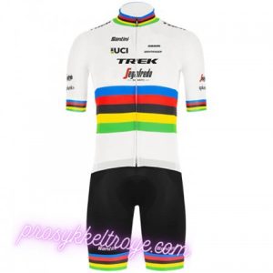 2020 Trek-Segafredo UCI World Champion Herre N001 Bib sykkelshorts med seler sykkeldrakt sett - Kortermet