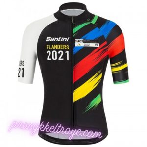 2021 UCI World Champion Herre N002 Sykkel klær - Kortermet