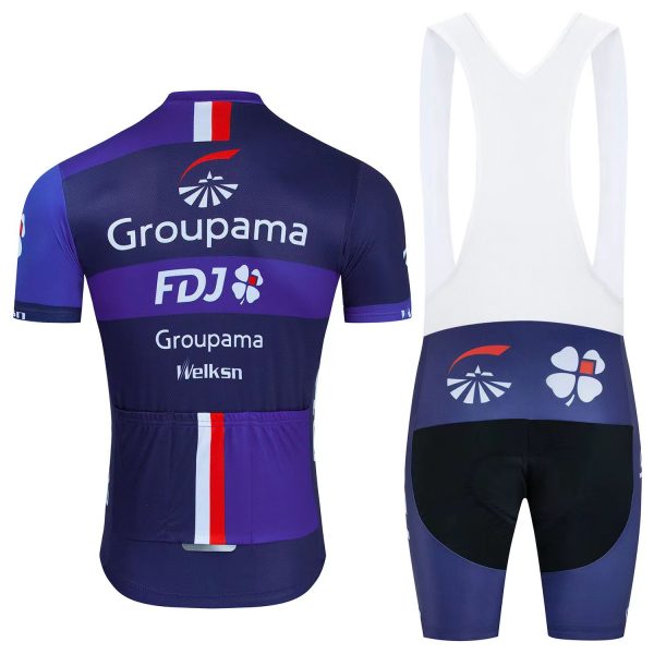 2024 Groupama FDJ N001 Mens Cycling Bib Kit Short Sleeves 2